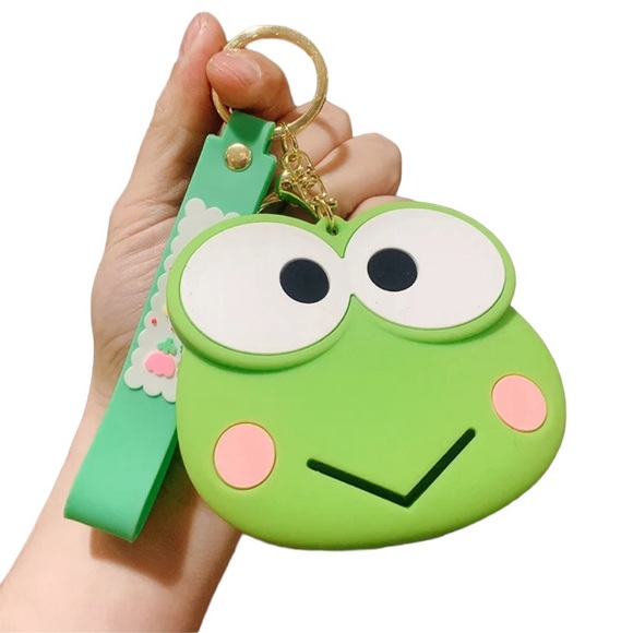 Sanrio Keroppi Coin Pouch Silicone Keychain - Picture 1 of 8